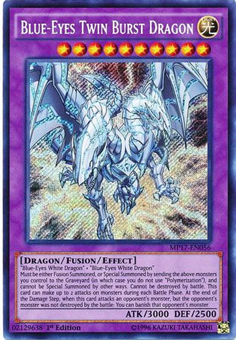 Blue-Eyes Twin Burst Dragon - MP17-EN056 - Secret Rare 