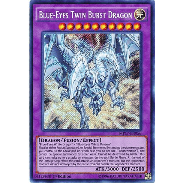 Blue-Eyes Twin Burst Dragon - MP17-EN056 - Secret Rare 