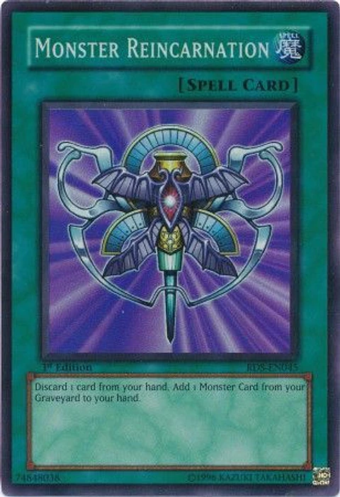 Monster Reincarnation - RDS-EN045 - Super Rare 1st Edition (daño menor)
