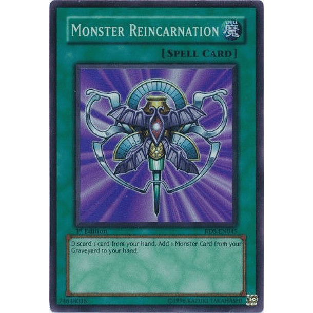 Monster Reincarnation - RDS-EN045 - Super Rare 1st Edition (daño menor)