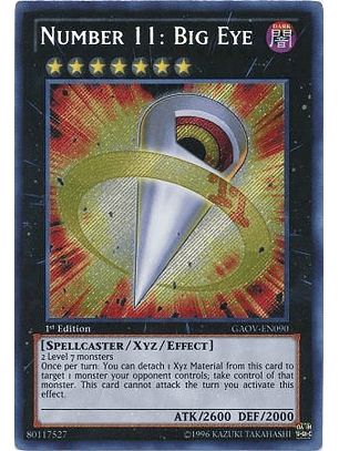 Number 11: Big Eye - GAOV-EN090 - Secret Rare 1st Edition