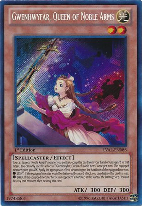 Gwenhwyfar, Queen of Noble Arms - LVAL-EN086 - Secret Rare