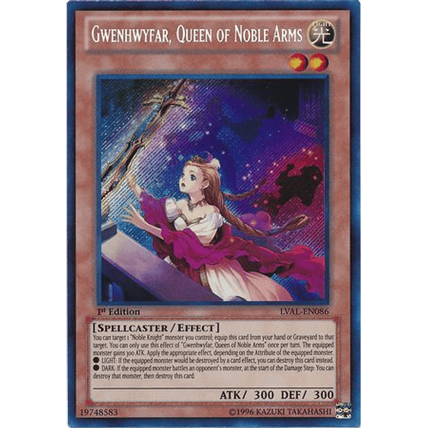 Gwenhwyfar, Queen of Noble Arms - LVAL-EN086 - Secret Rare