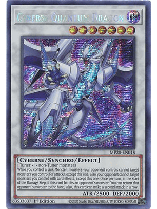 Cyberse Quantum Dragon - MP20-EN018 - Prismatic Secret Rare