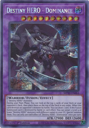 Destiny HERO - Dominance - MP20-EN064 - Prismatic Secret Rare 1