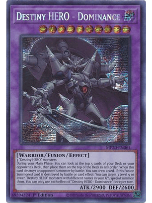 Destiny HERO - Dominance - MP20-EN064 - Prismatic Secret Rare