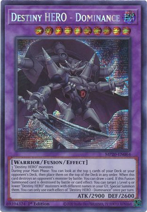 Destiny HERO - Dominance - MP20-EN064 - Prismatic Secret Rare