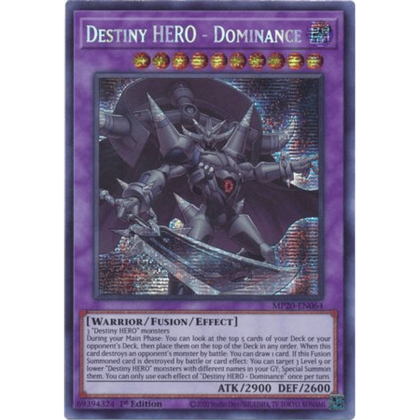 Destiny HERO - Dominance - MP20-EN064 - Prismatic Secret Rare