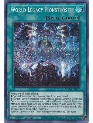World Legacy Monstrosity - MP20-EN076 - Prismatic Secret Rare