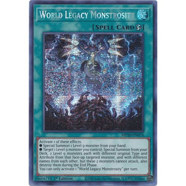 World Legacy Monstrosity - MP20-EN076 - Prismatic Secret Rare