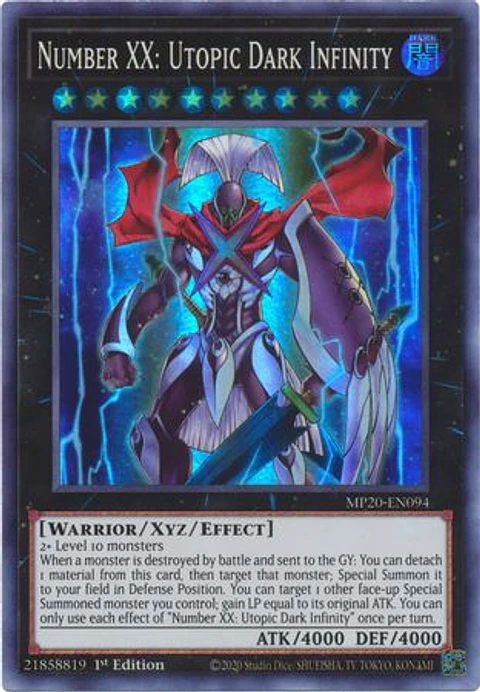 Number XX: Utopic Dark Infinity - MP20-EN094 - Super Rare