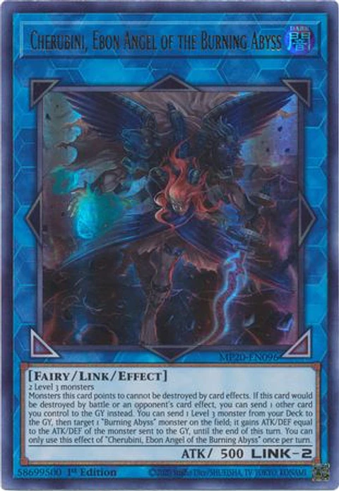 Cherubini, Ebon Angel of the Burning Abyss - MP20-EN096 - Ultra Rare