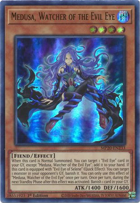 Medusa, Watcher of the Evil Eye - MP20-EN233 - Ultra Rare