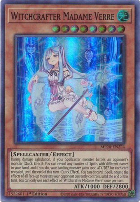 Witchcrafter Madame Verre - MP20-EN224 - Super Rare