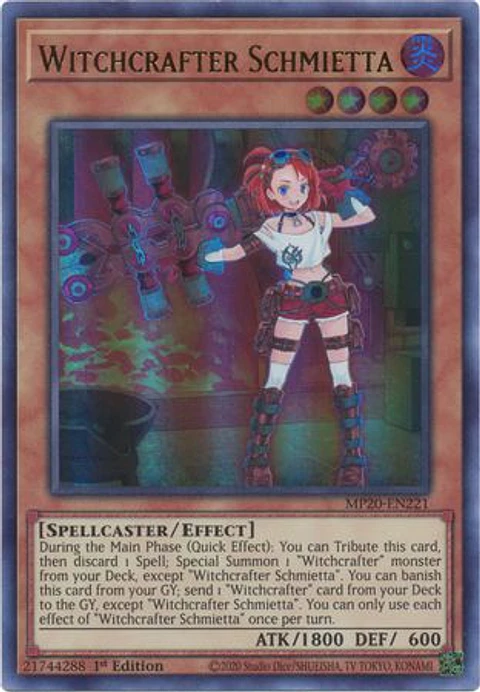Witchcrafter Schmietta - MP20-EN221 - Ultra Rare 