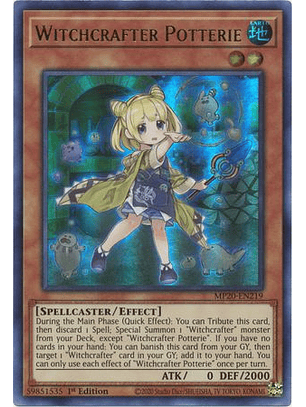 Witchcrafter Potterie - MP20-EN219 - Ultra Rare