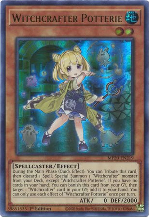 Witchcrafter Potterie - MP20-EN219 - Ultra Rare
