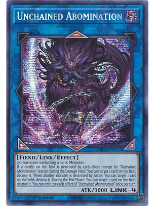 Unchained Abomination - MP20-EN175 - Prismatic Secret Rare