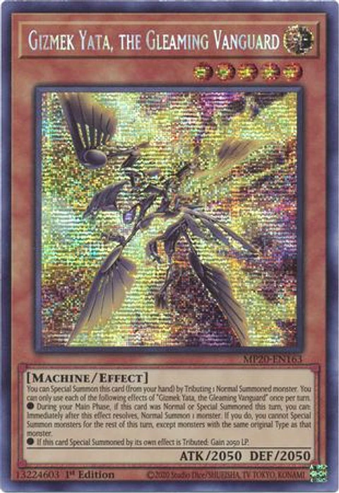 Gizmek Yata, the Gleaming Vanguard - MP20-EN163 - Prismatic Secret Rare