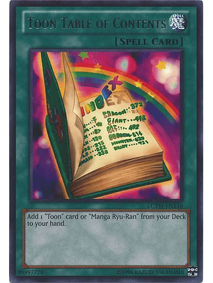 Toon Table of Contents - LCYW-EN116 - Rare