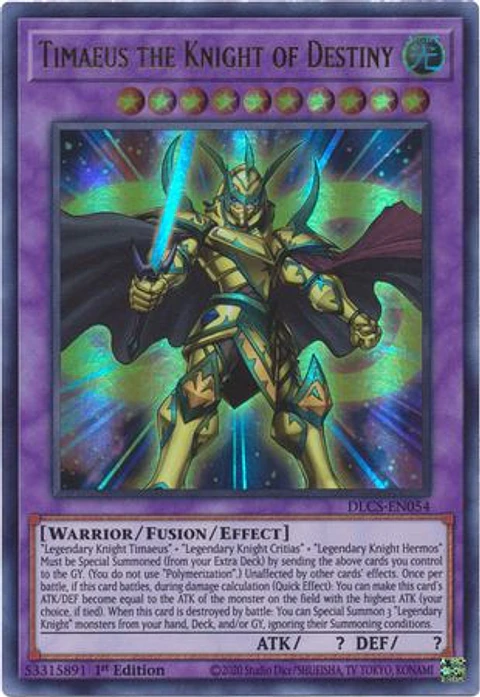 Timaeus the Knight of Destiny - DLCS-EN054 - Ultra Rare