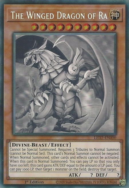The Winged Dragon of Ra - LED7-EN000 - Ghost Rare 1
