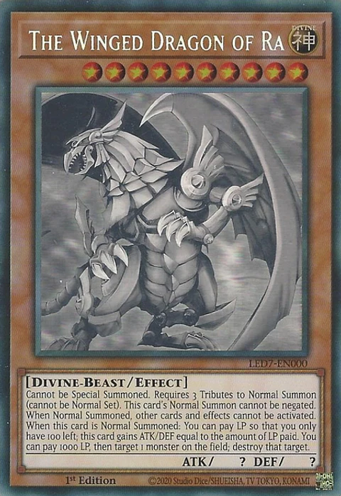 The Winged Dragon of Ra - LED7-EN000 - Ghost Rare
