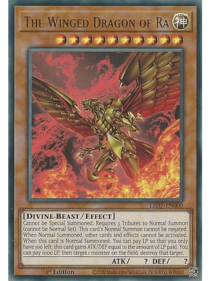 The Winged Dragon of Ra (alternate artwork) - LED7-EN000 - Ultra Rare 