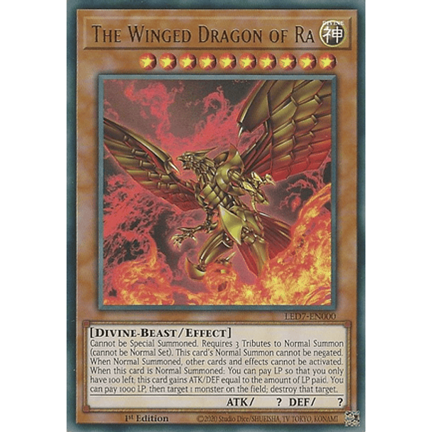 The Winged Dragon of Ra (alternate artwork) - LED7-EN000 - Ultra Rare 