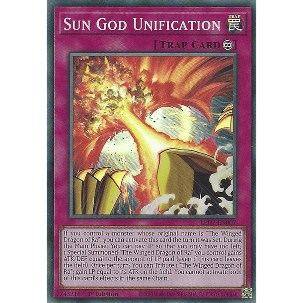 Sun God Unification - LED7-EN007 - Super Rare