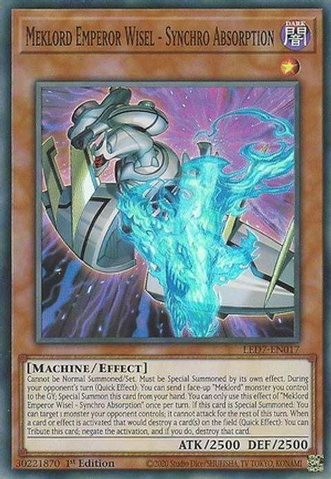 Meklord Emperor Wisel - Synchro Absorption - LED7-EN017 - Super Rare