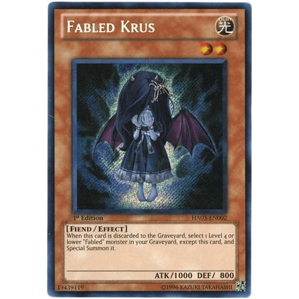 Fabled Krus - HA03-EN002 - Secret Rare
