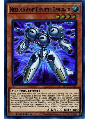 Meklord Army Deployer Obbligato - LED7-EN019 - Super Rare