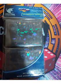 Unicorn Micas Holographic Defender Paquete con 100 color Negro Tamaño Yugi 