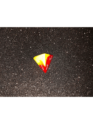 DADO 4 CARAS - CHESSEX - ROJO CON AMARILLO 