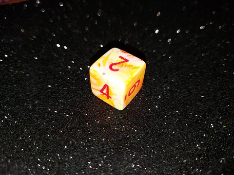 Dado 6 caras - Chessex - Naranja Blanco