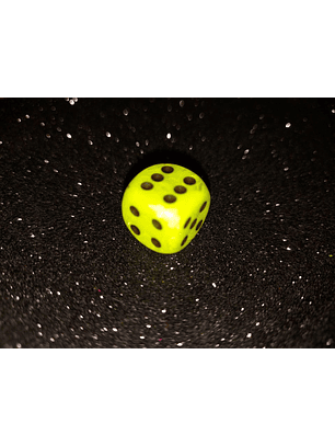 Dado 6 caras - Chessex - Naranja Blanco - Verde Neon 