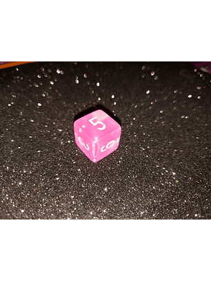 Dado 6 caras - Chessex - Rosa Claro Glitter