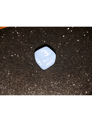 Dado 6 caras - Chessex - Azul Claro Frosted