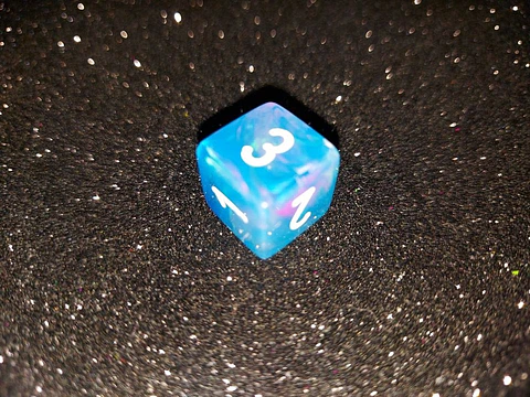 Dado 6 caras - Chessex - azul hipernova