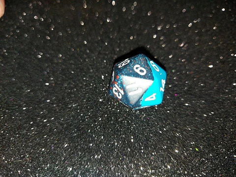 Dado 20 caras - Chessex - Azul / azul obscuro 