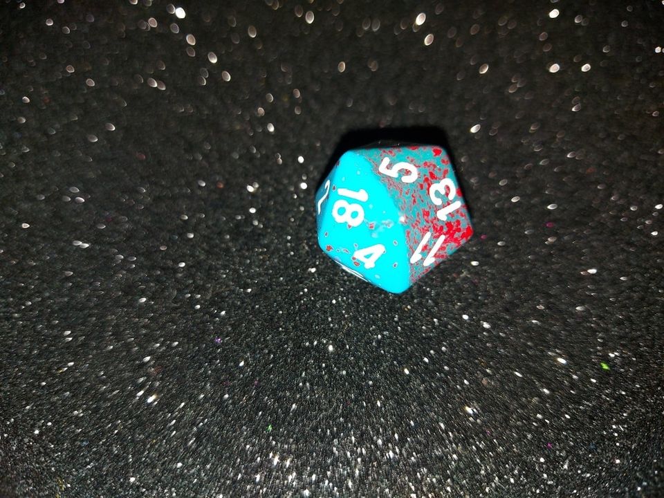 Dado 20 caras - Chessex - Rojo/Azul  2