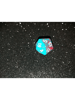 Dado 20 caras - Chessex - Rojo/Azul 