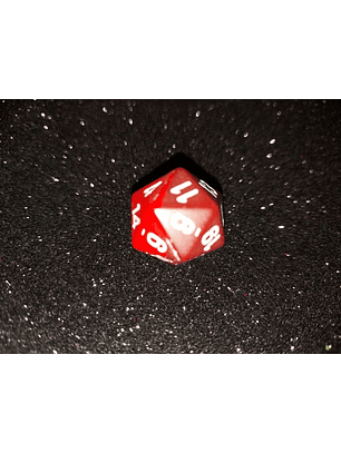 Dado 20 caras - Chessex - Rojo/ Cereza