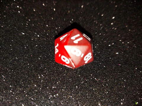 Dado 20 caras - Chessex - Rojo/ Cereza