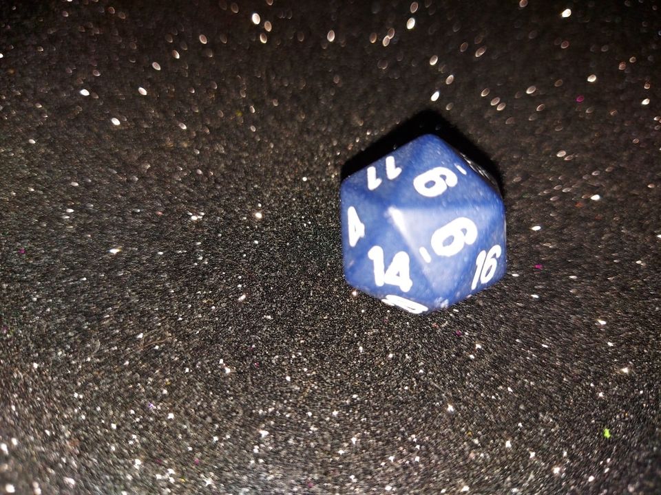 Dado 20 caras - Chessex - Morado Azul  Medianoche 1