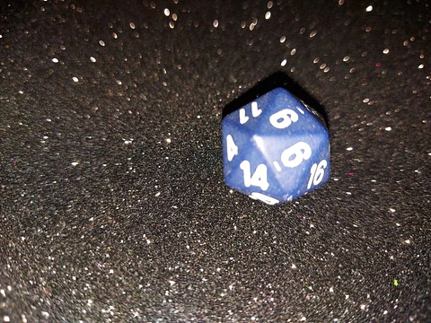 Dado 20 caras - Chessex - Morado Azul  Medianoche