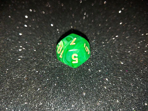 Dado 12 caras - Chessex - Verde