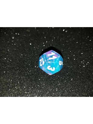 Dado 12 caras - Chessex - Azul con Morado