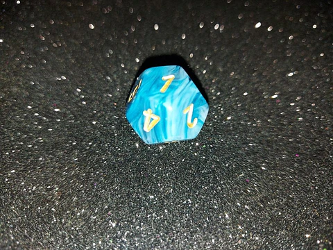 Dado 12 caras - Chessex - Azul Marmol